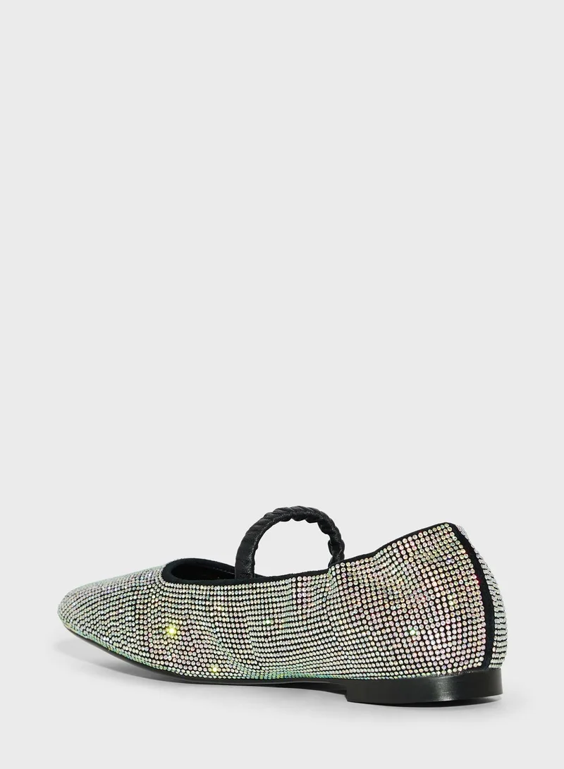 Kat Maconie Kellie Embellished Bullet Ballerinas