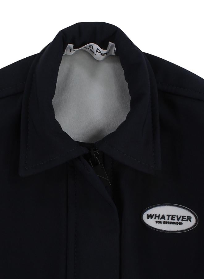 Unisex Waterproof Jacket – Navy - Image 3