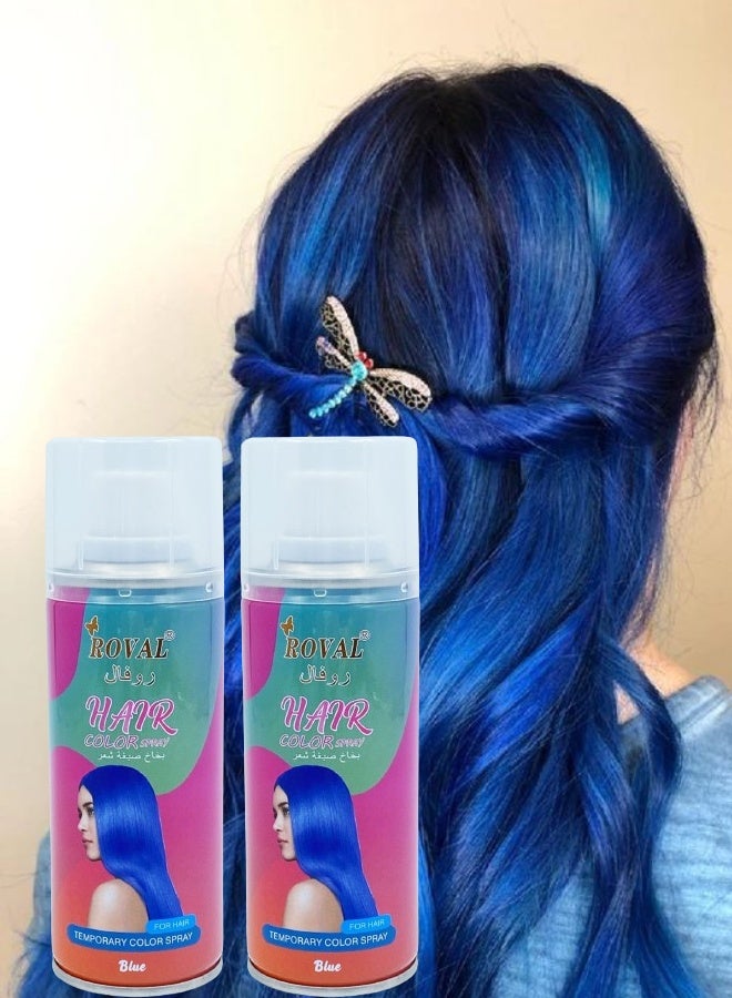 ROVAL 2 Pieces Hair Color Spray Blue - Image 1