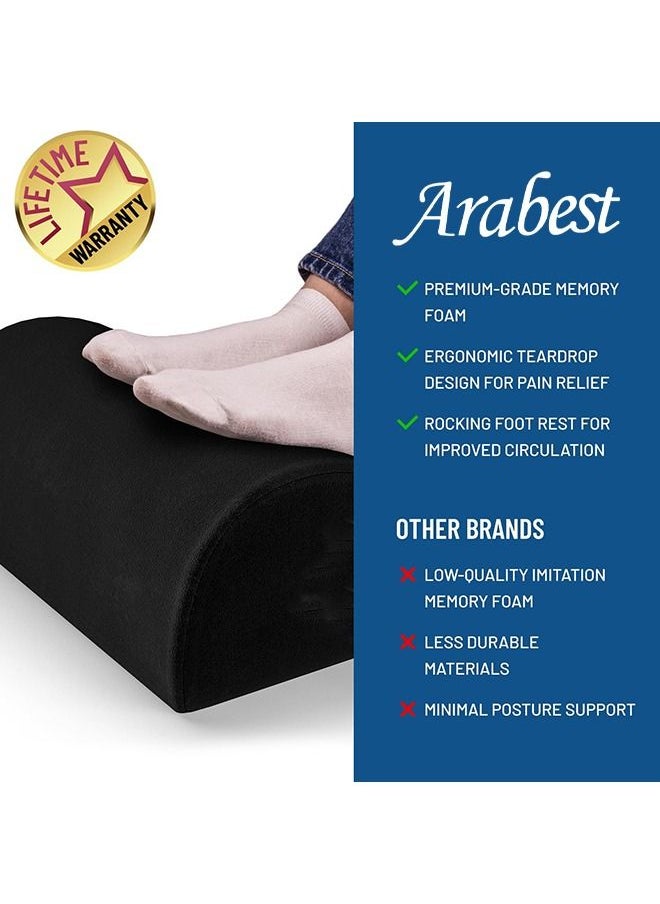 Arabest - Foot Rest Under Desk for Office Use, All-Day Pain Relief and Leg Support Stool, Under Desk Foot Rest Ergonomic for Home Office, Work, Gaming Accessories - Image 1