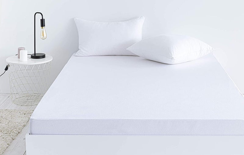 Todocama غطاء مرتبة مقاوم للماء من تودوكاما، مقاس 150 سم × 190 سم، أبيض - Image 1
