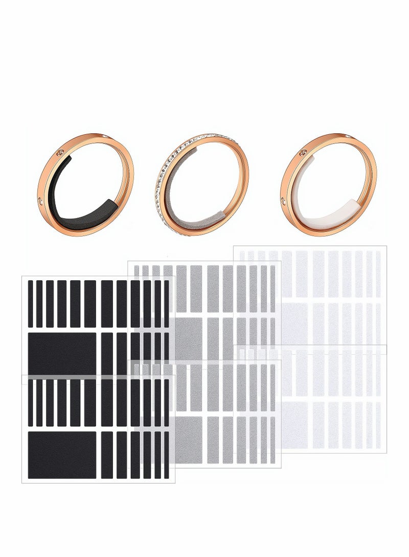 SYOSI Invisible Ring Size Adjuster 6 Sheets / 114 Pieces Loose Ring Sizer Jewelry Ring Guard Ring Smaller Spacer Loose Ring Tightener Ring Fixed Piece for Preventing Ring from Loosening and Slipping Off - Image 1