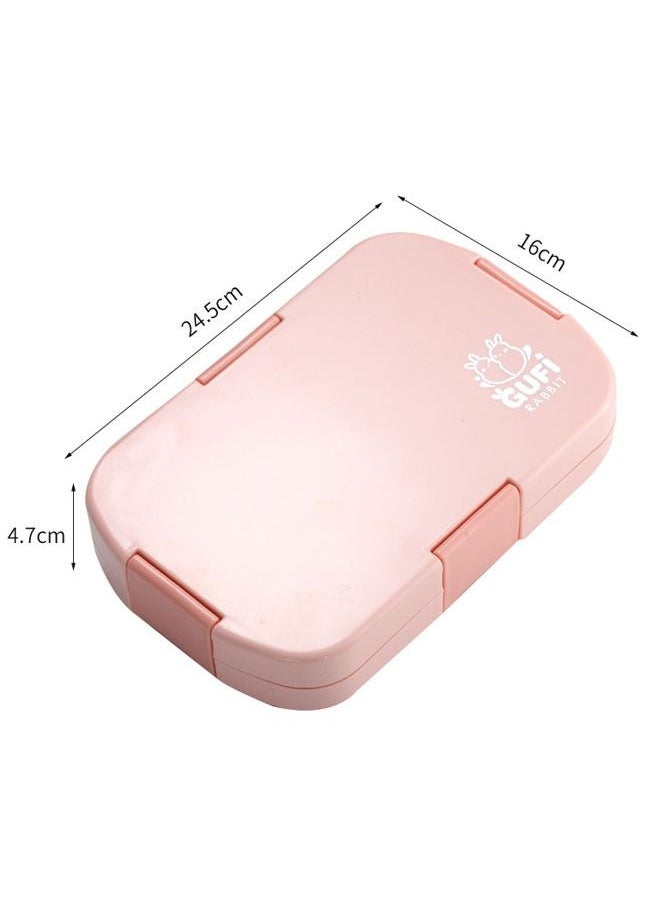 Arabest - Bento Box Durable Leak Proof Lunchbox With 5 Compartments For Kids - Pink - Image 1