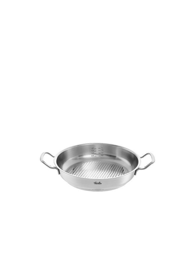 Fissler Original-Profi Collection Stainless Steel Serving Pan Diameter 28 cm 3.0 litres Round Roasting Dish High Rim Uncoated Induction,Silver,084-388-28-100/0 - Image 1