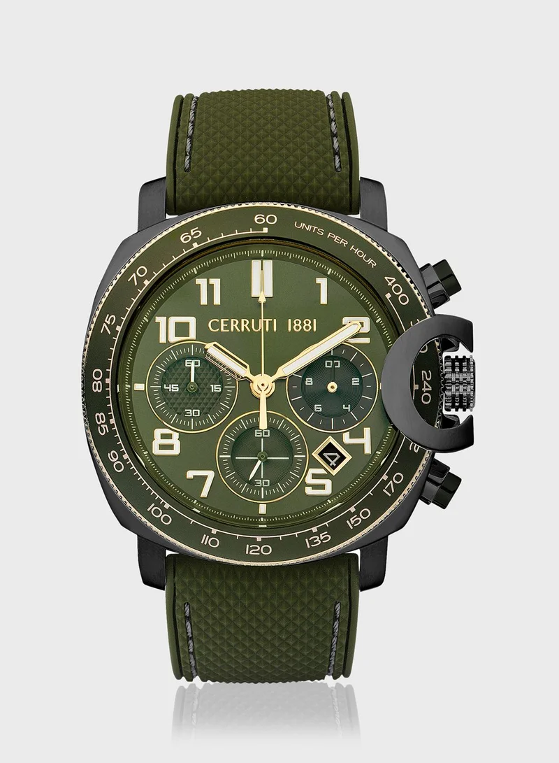 CERRUTI 1881 Silicone Strap Analog Watch