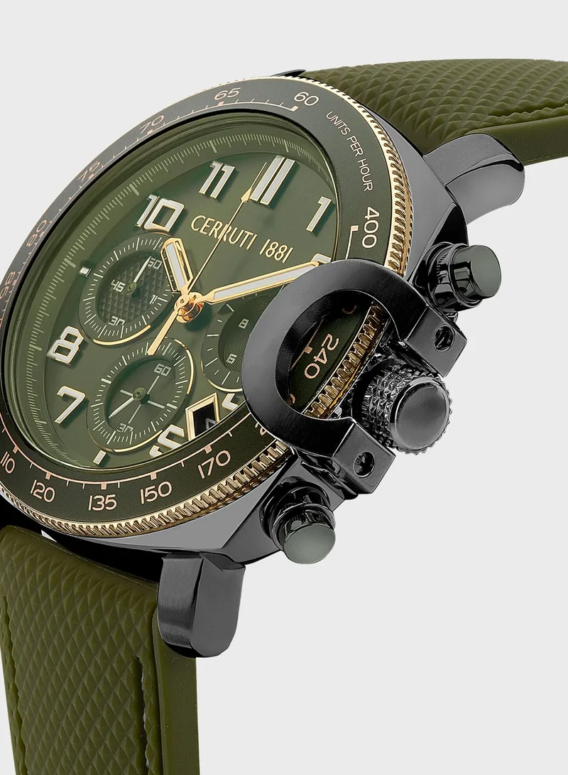 CERRUTI 1881 Silicone Strap Analog Watch