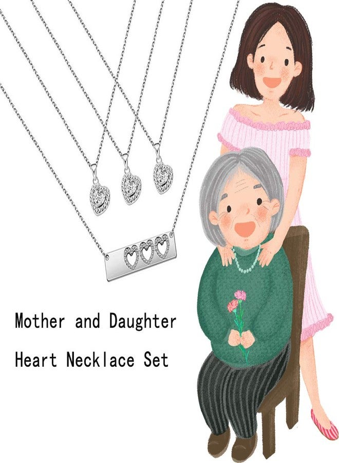 AKTAP Daughter Gifts Mother Daughter Necklace Cubic Zirconia Love Pendant Necklace Mother's Day Gift - Image 5