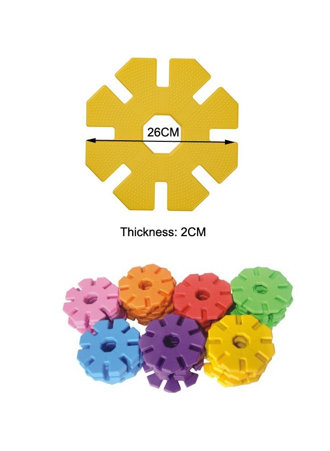 50pcs Education DIY Large Snowflake Building Block Toys Brick Set Preschool Play On The Ground For Kids  - Image 2