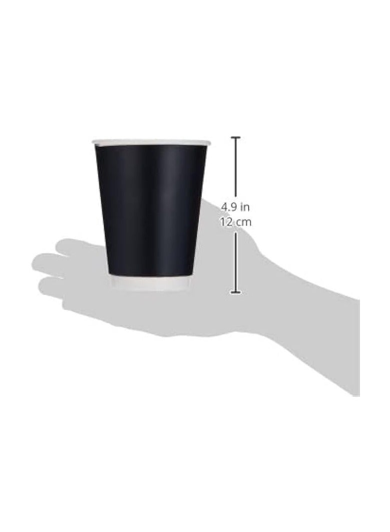 Green Tiger Disposable Double Wall Paper Coffee Cups 25-Pack, 12 oz Capacity, Black - Image 4