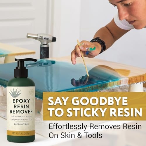 Escentile [10oz] Epoxy Resin Cleaner/Remover - Natural Hand Cleaner, Gentle & Moisturizing, For Artists & Resiners, Magically Removes Uncured Resin, Glue, & Paint from Skin, Tools, Molds, Work Surfaces, & More - Image 3