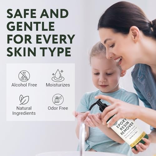 Escentile [10oz] Epoxy Resin Cleaner/Remover - Natural Hand Cleaner, Gentle & Moisturizing, For Artists & Resiners, Magically Removes Uncured Resin, Glue, & Paint from Skin, Tools, Molds, Work Surfaces, & More - Image 5