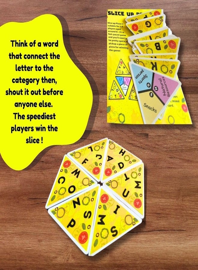 EDUSTAR Slice Up Pizza Card Game | Fun Word Association Game for Kids 6+ | Fast-Paced, Competitive Family Game - Image 2