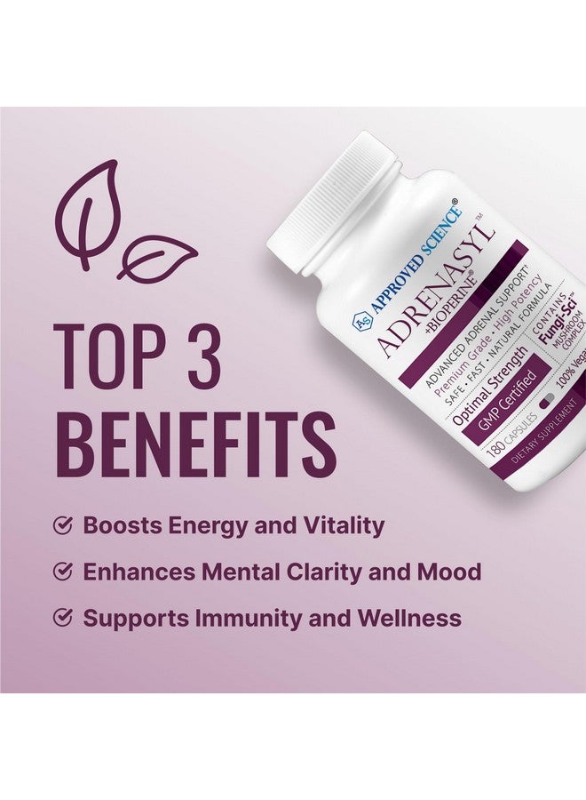Approved Science علم معتمد أدريناسيل - دعم الغدة الكظرية - 180 حبة - عبوة واحدة - Image 3