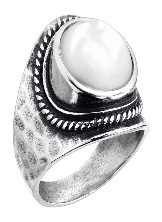 Silpada 'Pearlized' Natural Mother-of-Pearl Ring in Sterling Silver, Size 7 - Image 2