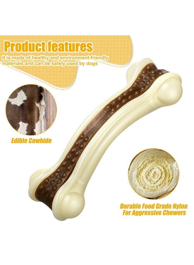 Sosation 3 Pack Chew Toys For Aggressive Chewers, Bone Toys Nylon Beef Flavor Dog Teething Toys For Large/Medium/Small Puppies Breeds(Large, Curved Bone) - Image 4
