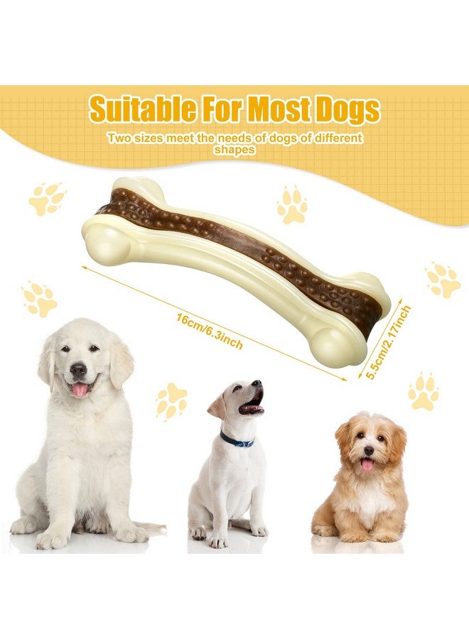 Sosation 3 Pack Chew Toys For Aggressive Chewers, Bone Toys Nylon Beef Flavor Dog Teething Toys For Large/Medium/Small Puppies Breeds(Large, Curved Bone) - Image 2