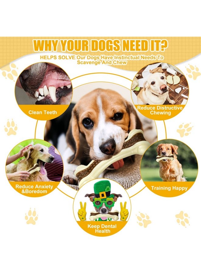 Sosation 3 Pack Chew Toys For Aggressive Chewers, Bone Toys Nylon Beef Flavor Dog Teething Toys For Large/Medium/Small Puppies Breeds(Large, Curved Bone) - Image 3