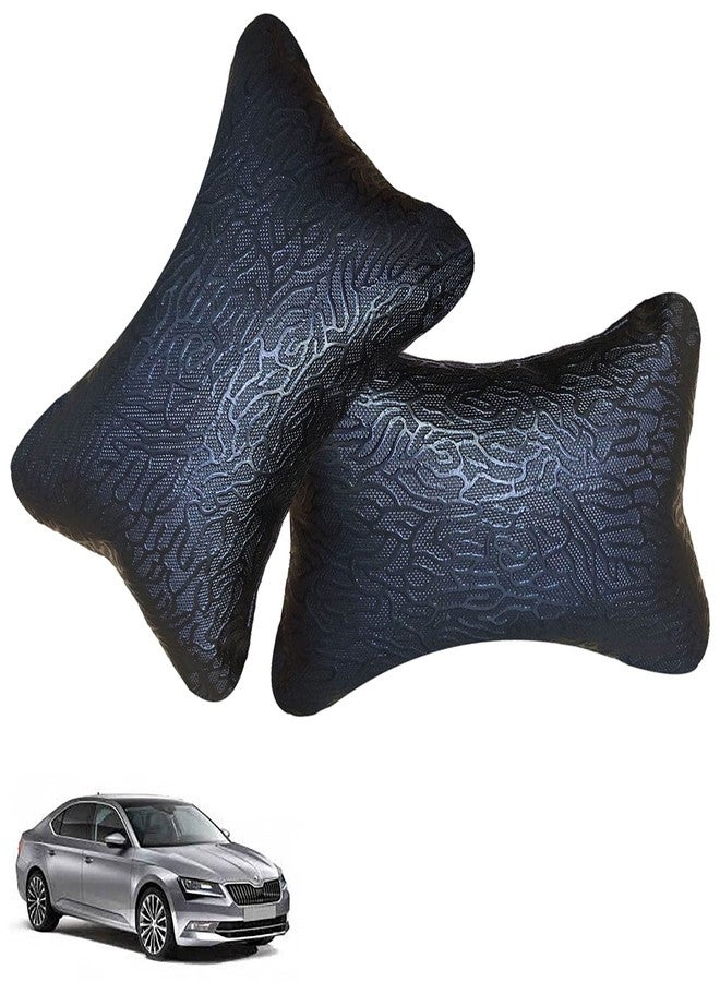 Adroitz Classy and soft Car Neck Rest Pillow in Black for Superb_P139 - Image 1