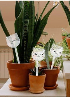 SYOSI Plant Waterer Plastic Plant Watering Globes Self-Watering Bulbs Large Garden Watering Stakes Automatic Irrigation Device for Indoor Outdoor Plants Hand Blown Clear Glass for Indoor 3 Cats  - Image 3