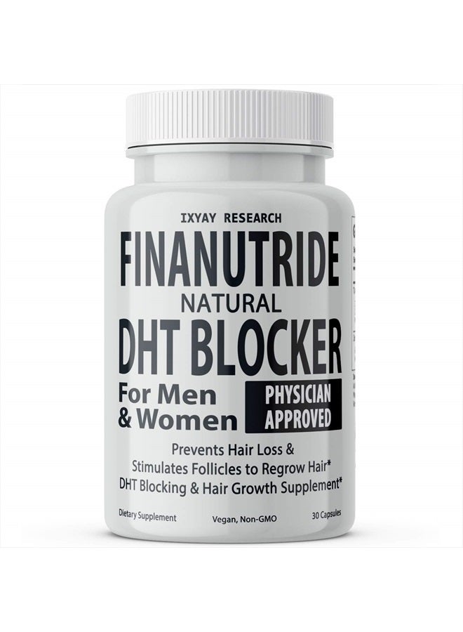 IXYAY RESEARCH Finanutride Natural Dht Blocker & Hair Growth Capsules To Prevent Hair Loss, Stimulate Hair Follicles, Stop Hair Loss, Regrow Hair. Proprietary Anti-Hair Loss, Hair Regrowth Treatment & Vitamin Pills - Image 1