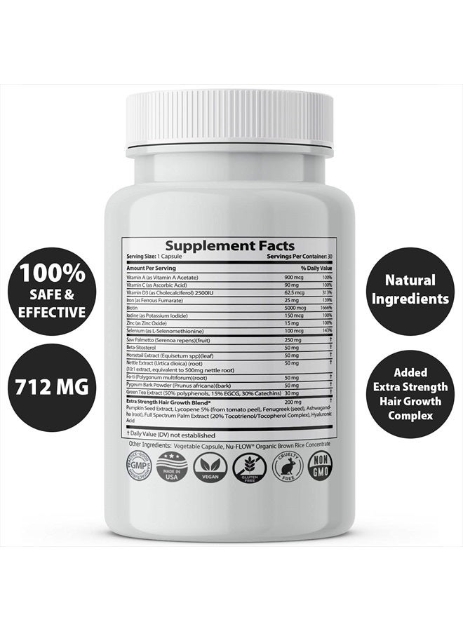 IXYAY RESEARCH Finanutride Natural Dht Blocker & Hair Growth Capsules To Prevent Hair Loss, Stimulate Hair Follicles, Stop Hair Loss, Regrow Hair. Proprietary Anti-Hair Loss, Hair Regrowth Treatment & Vitamin Pills - Image 2