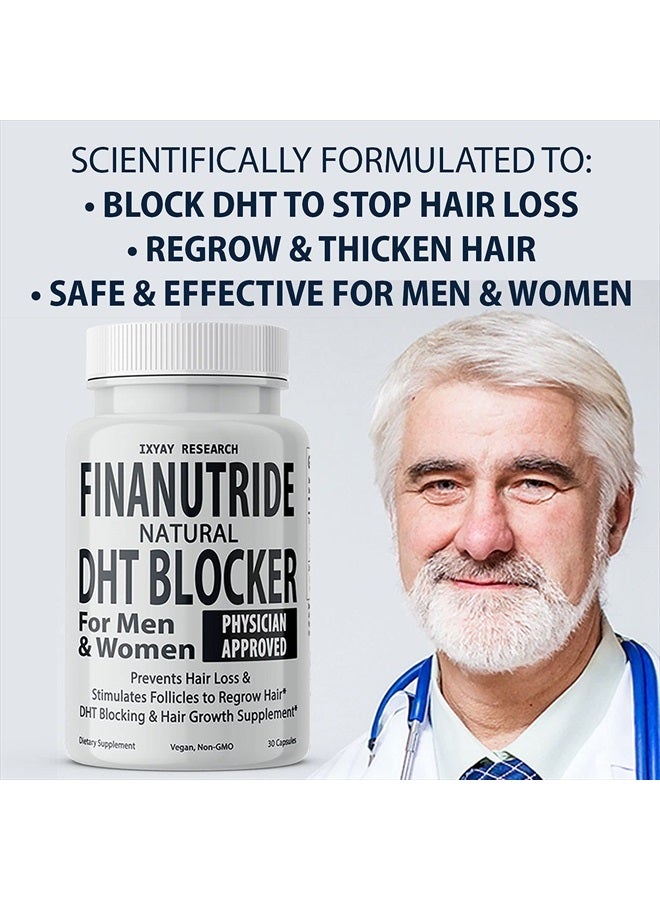 IXYAY RESEARCH Finanutride Natural Dht Blocker & Hair Growth Capsules To Prevent Hair Loss, Stimulate Hair Follicles, Stop Hair Loss, Regrow Hair. Proprietary Anti-Hair Loss, Hair Regrowth Treatment & Vitamin Pills - Image 5