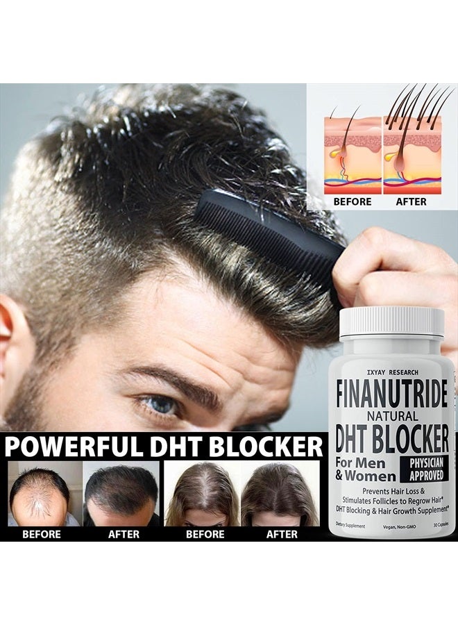 IXYAY RESEARCH Finanutride Natural Dht Blocker & Hair Growth Capsules To Prevent Hair Loss, Stimulate Hair Follicles, Stop Hair Loss, Regrow Hair. Proprietary Anti-Hair Loss, Hair Regrowth Treatment & Vitamin Pills - Image 3