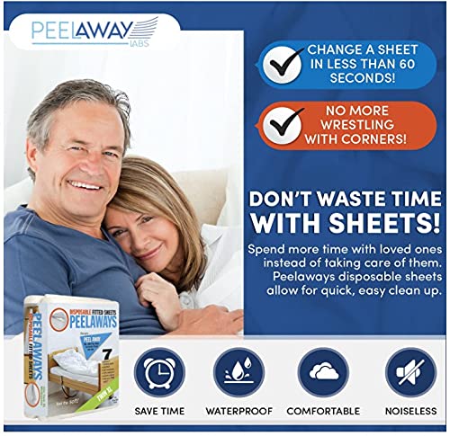 PEELAWAYS Disposable Sheets Mattress Protector – Singles Fitted Cover – Waterproof Bed Pad for Incontinence, Bedwetting, Hospitals (3, Singles) - Image 4