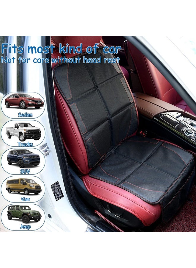 واقٍ لمقعد الطفل الجامع للسيارة ‒ حصيرة مثبتة غير قابلة للانزلاق مع جيوب شبكية ‒ حماية من الانسكابات وبراثن الحيوانات لطفلك الرضيع أو الصغير بأمان - Image 1