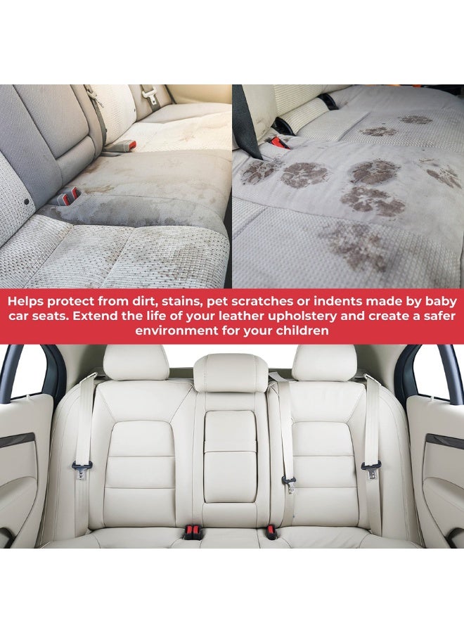 واقٍ لمقعد الطفل الجامع للسيارة ‒ حصيرة مثبتة غير قابلة للانزلاق مع جيوب شبكية ‒ حماية من الانسكابات وبراثن الحيوانات لطفلك الرضيع أو الصغير بأمان - Image 5