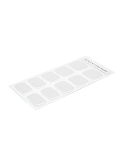 DANNI & TONI Semi Cured Gel Toenail Strips White (White Topaz) Gel Toenail Stickers Glazed Pedi Strips 37 Stickers  - Image 3