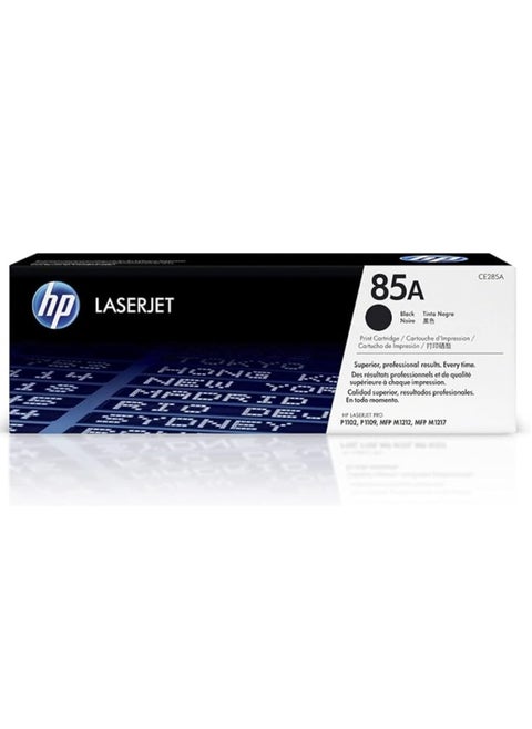 HP 85A Black Toner Cartridge (CE285A) – High-Yield LaserJet Print Cartridge for HP LaserJet Pro P1102w, M1212nf, M1217nfw – Original HP Toner, Crisp Black Text, 1,600 Pages