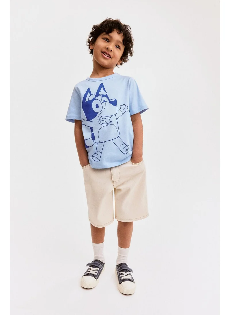 اتش اند ام Printed cotton T-shirt