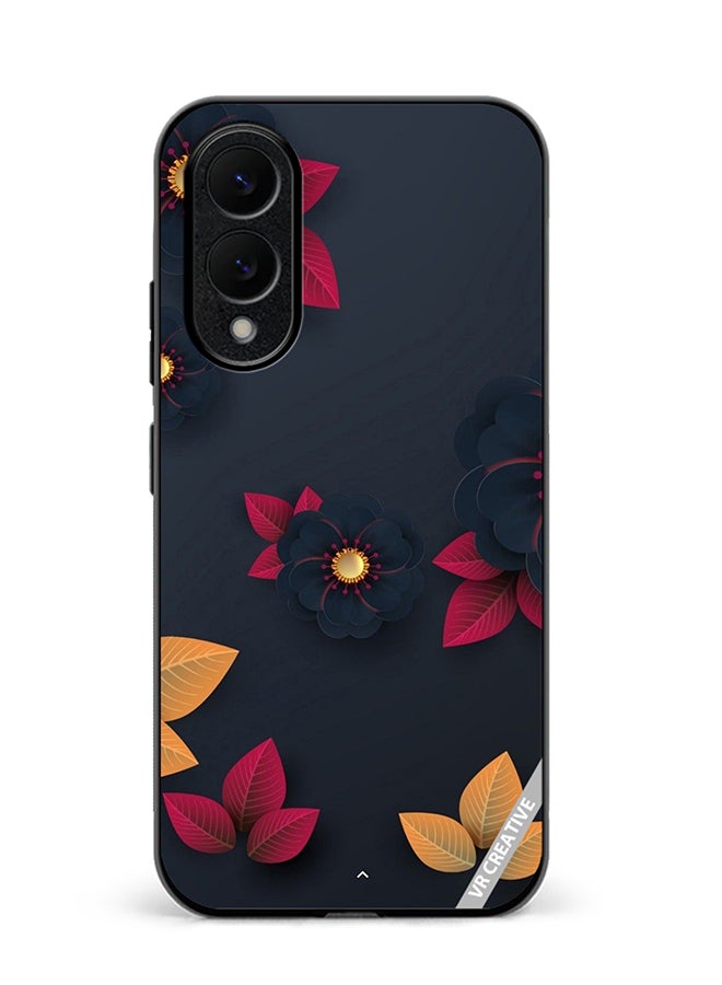 Protective Case Cover For Samsung Galaxy S25 Edge Flower Design Multicolour