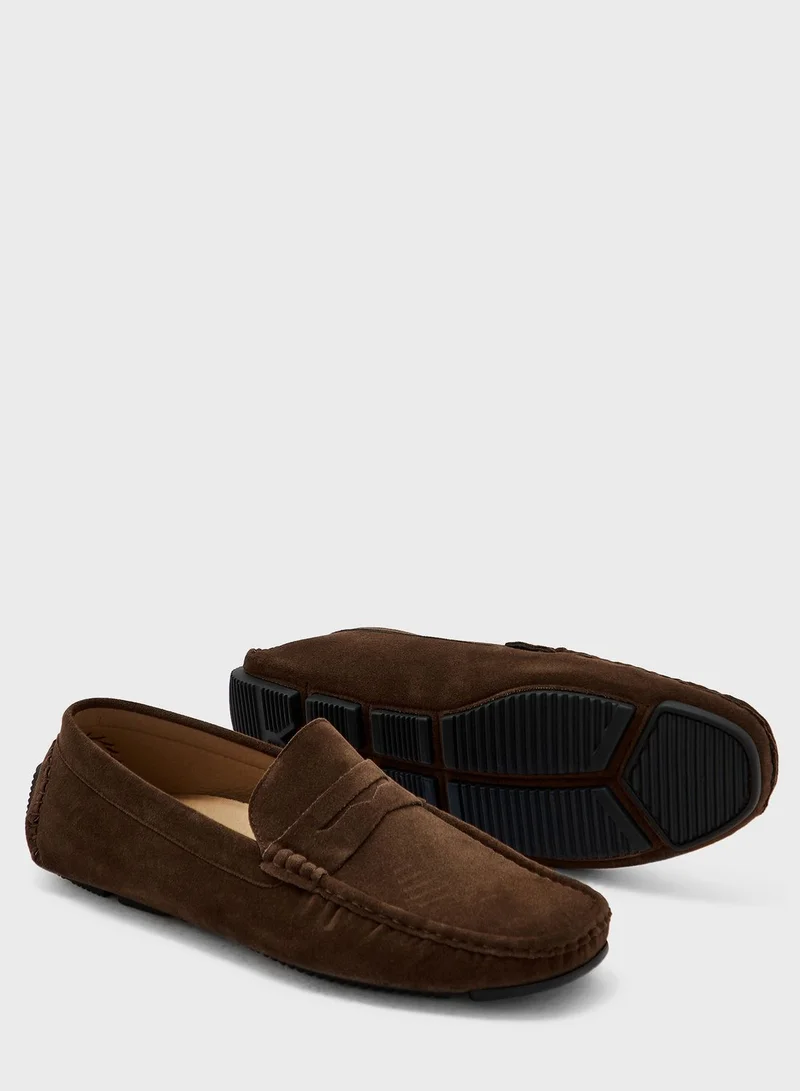 Robert Wood Faux Suede Loafers