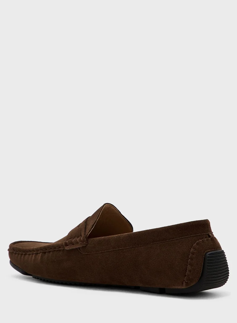 Robert Wood Faux Suede Loafers