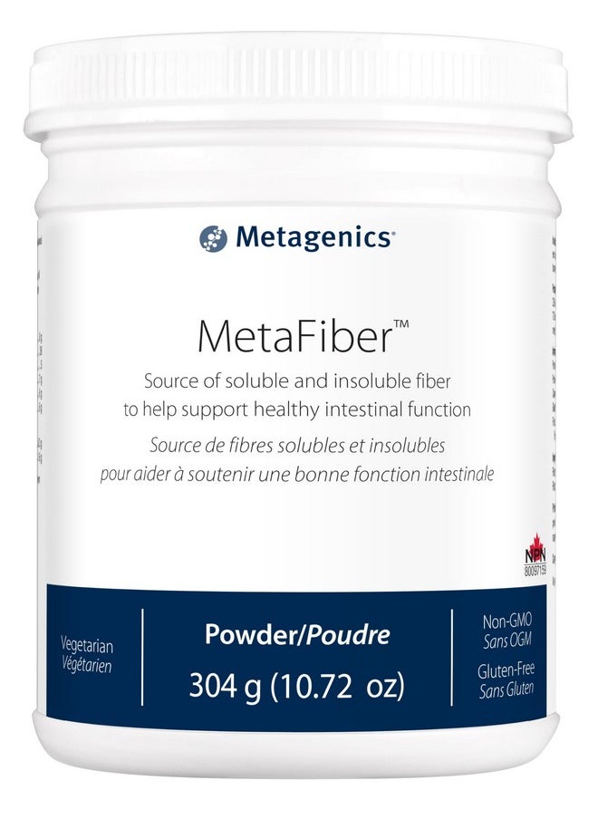Metagenics - Metagenics MetaFiber - 6 g Dietary Fiber - Supports GI Regularity & Occasional Constipation Relief* - Fiber Blend Powder - Non-GMO & Gluten-Free - 10.72 oz - Image 1