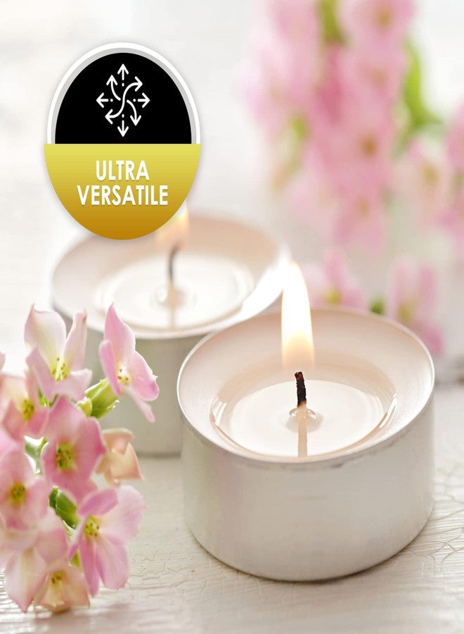 PAMI Premium 50 Pack Long-Lasting Tealight Candles - Unscented with 2.5 Hours Burning Time- Paraffin Tealights with Beautiful Flame- Round Candles Perfect for Votive Candle Holders - Image 2