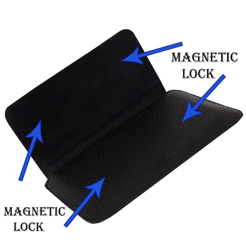 ACM حافظة جلدية أفقية من ACM متوافقة مع غطاء موبايل بلاك بيري كلاسيك حافظة حمل سوداء - Image 5