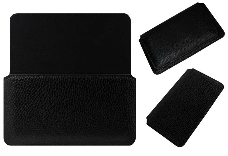 ACM حافظة جلدية أفقية من ACM متوافقة مع غطاء موبايل بلاك بيري كلاسيك حافظة حمل سوداء - Image 2