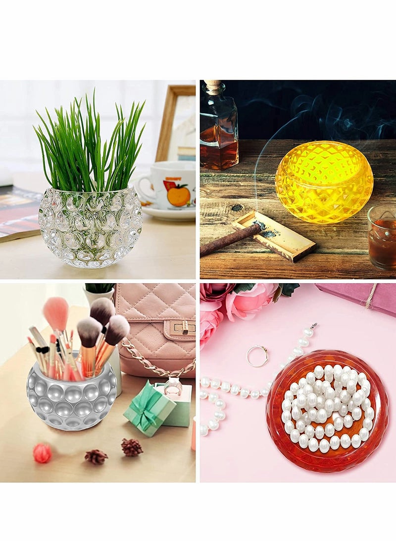 Excefore Candles Holders Resin Mold, Votive Bowl Candleholders Silicone Molds Candlestick Epoxy Casting Mold for DIY Jewelry Box, Wedding Centerpiece Table Decorations, Home Table Decor  - Image 2