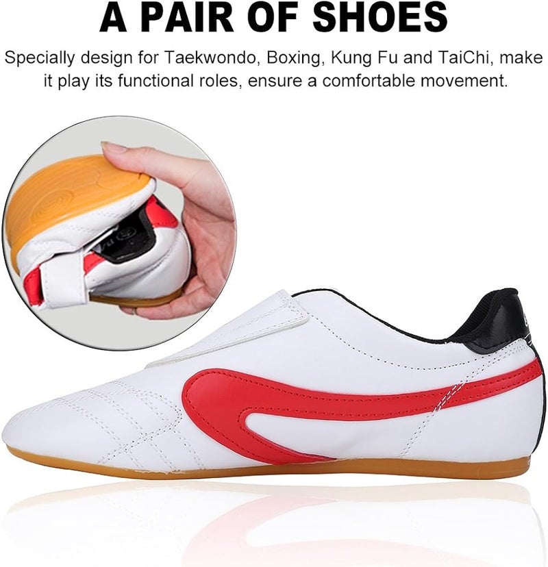comfrt Martial Arts Shoes, Tai Chi Kongfu Shoes Taekwondo Boxing Shoes Lightweight Breathable Karate Traning Shoes for Men Women (Size : 33) Taekwondo Shoes - Image 3