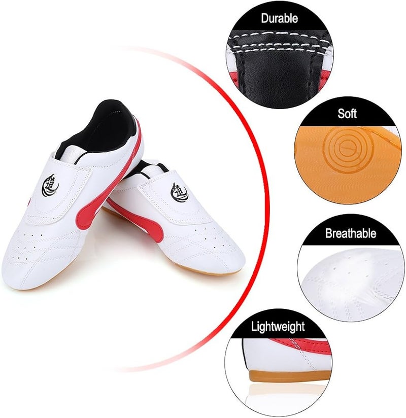 comfrt Martial Arts Shoes, Tai Chi Kongfu Shoes Taekwondo Boxing Shoes Lightweight Breathable Karate Traning Shoes for Men Women (Size : 33) Taekwondo Shoes - Image 2