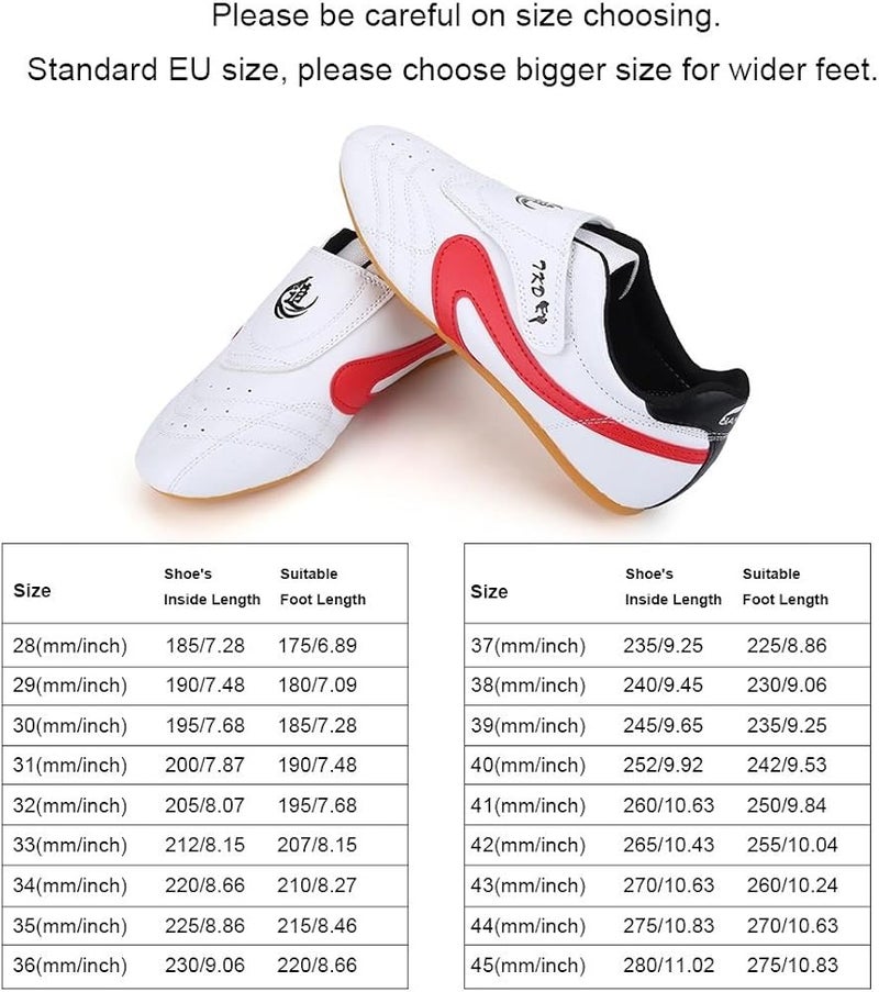 comfrt Martial Arts Shoes, Tai Chi Kongfu Shoes Taekwondo Boxing Shoes Lightweight Breathable Karate Traning Shoes for Men Women (Size : 33) Taekwondo Shoes - Image 4