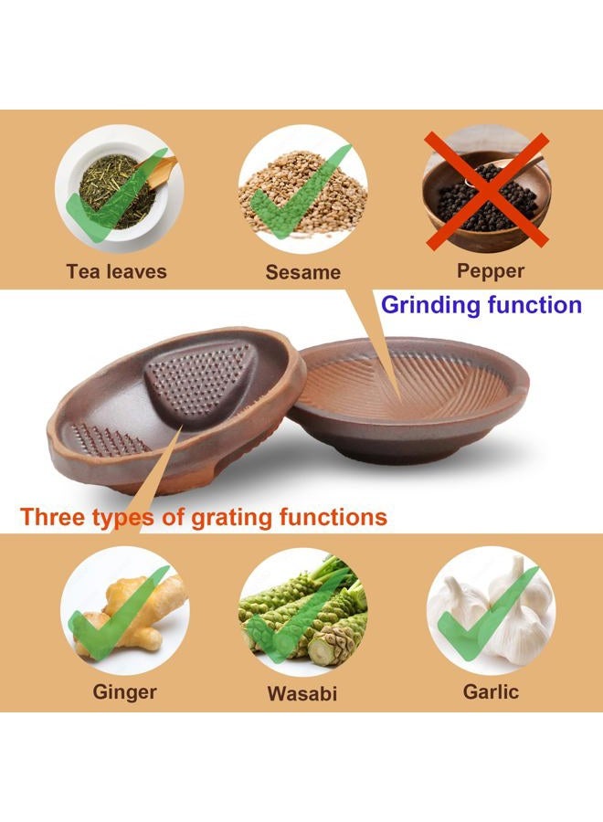 COTONOHA Suriusu Handheld Sesame Grinder - Multifunctional Mino Ware Ceramic Mortar with Built-In Grater for Spices, Sesame, Garlic, and Tea - Image 3