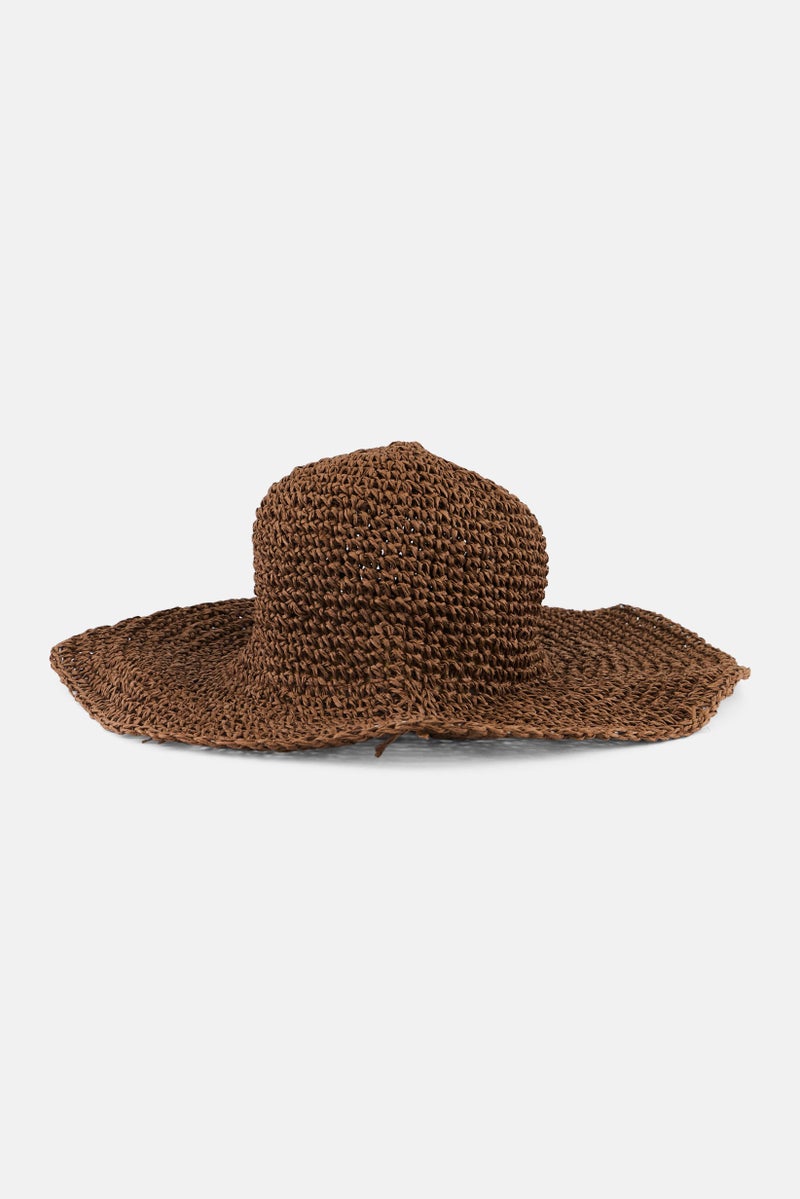AEROSOLES Women Textured Bucket Hat, Brown - Image 1