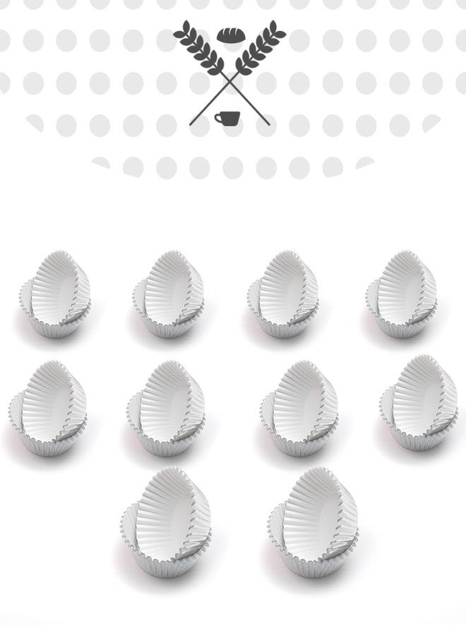 qiqee Silver Foil Cupcake Liners For Baking 300pcs Baking Cups Thick ＆ Sturdy, Oil Resistance, Muffin Liners Paper(Standard Size) - Image 2