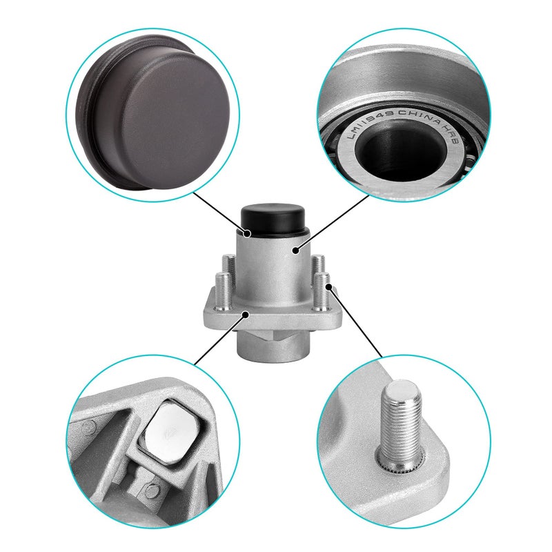 10L0L 2 Pack Front Wheel Hub Assembly for Club Car DS Golf Cart 1974-2003, Replace OEM 1011892, 11011102, 1011153, 1011889, 1011894 - Image 5