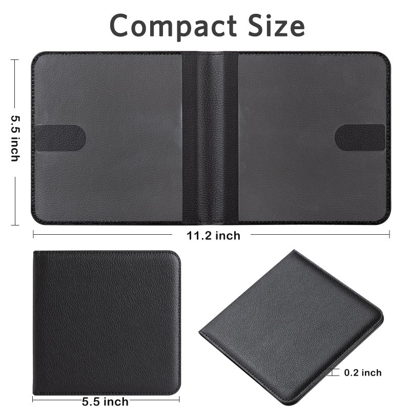 CoBak Car Registration and Insurance Holder - Men and Women Small Lightweight Vehicle Glove Box Car Organizer, Auto Truck Comparment Accessories Case for Essential Document, Driver License (Black) - Image 4