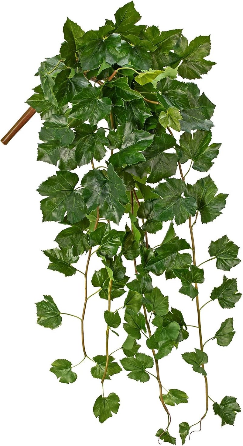 Briful Artificial Hanging Plant Vine Leaves - Lifelike Artificial Green Grape Ivy Vines, Approx. 90 cm, Decorative Plant for Wall, Living Room Shelf & Indoor Use - Image 1
